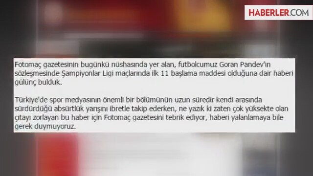 Galatasaray Fotomaç Gazetesinin Haberiyle Dalga Geçti